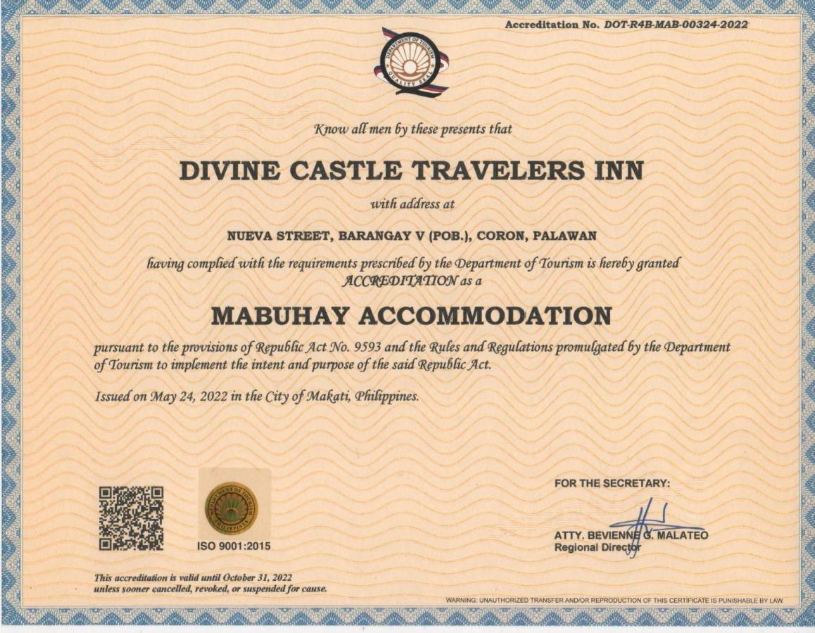 Divine Castle Travelers Inn Coron Zewnętrze zdjęcie